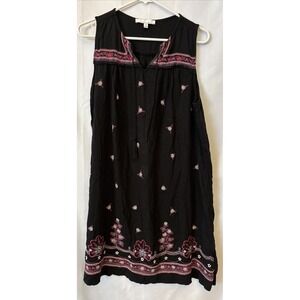 Fourteenth‎ Place Women's Boho Festival Sleeveless Embroidered Midi Sun Dress L